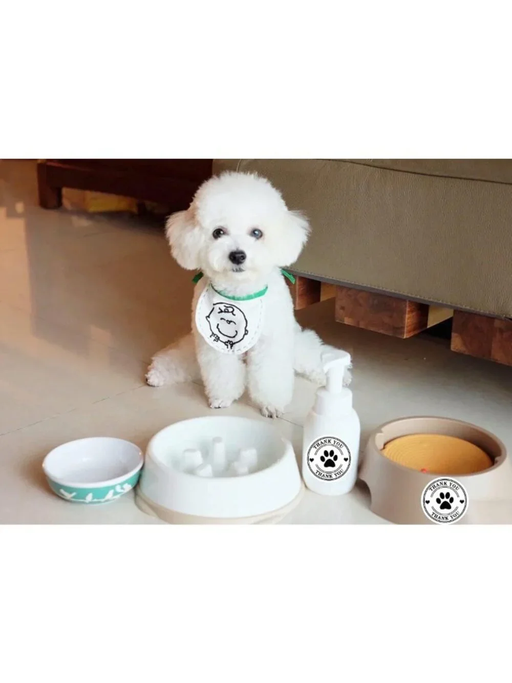 500 Black Paw Print Thank You Labels - Puppy Footprint Stickers for Gifts